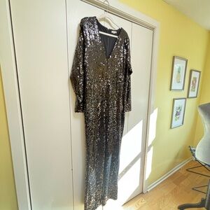 Black Sequin Maxi jumpsuit